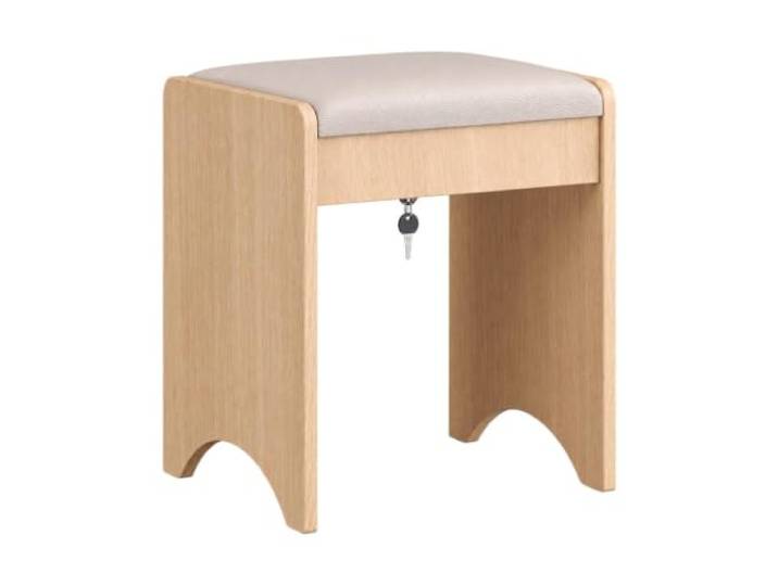 WSJJXS Hocker mit Verstecktem Stauraum und Gepolsterter Sitzfläche Mehrschichtiges Holz, E0 Platte, Platzsparend, Einfache Montage(Light brown,Style C)