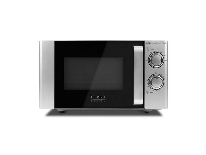 Caso Design Mikrowelle Ecostyle, Schwarz, Silber, 46x26.5x36.5 cm, Signalton, Küchen, Küchenelektrogeräte, Mikrowellen