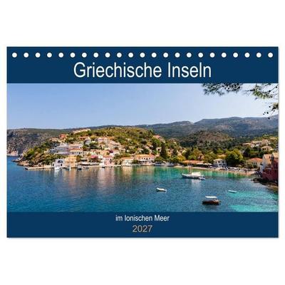 Griechische Inseln im Ionischen Meer (Tischkalender 2027 DIN A5 quer), CALVENDO Monatskalender