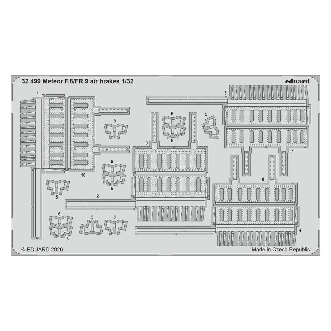 Eduard Meteor F.8/FR.9 air brakes for Revell (32499)