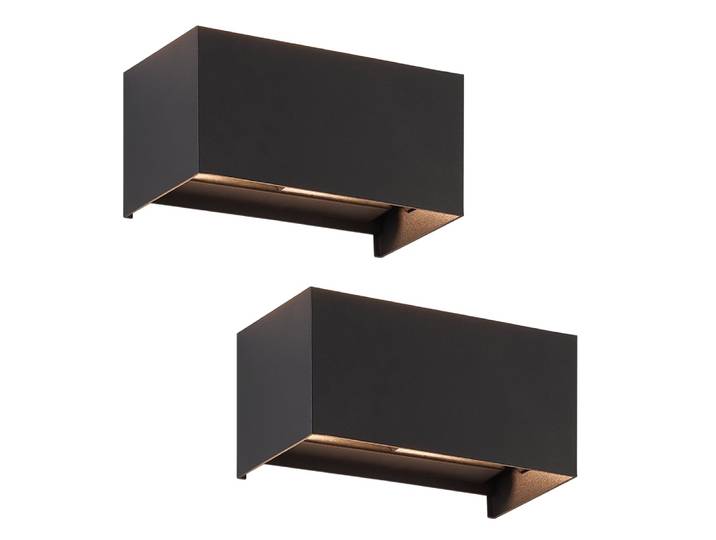Leighton - applique murale en métal, noir, l 20 cm, g9