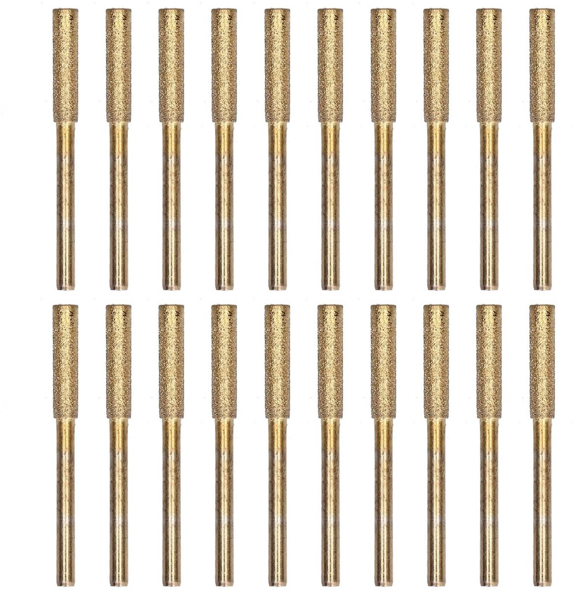 Dailygoody 20 stuks diamanten kettingzaagslijpers voor 3/8 inch kettingen in goudkleur