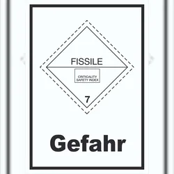 HB-Druck Schild spaltbare Stoffe Achtung Gefahr hochkant A5 (148x210mm)