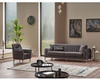 Furnia Sterling 2 Pieces Living Room Sets 2 Sofa 1 chair