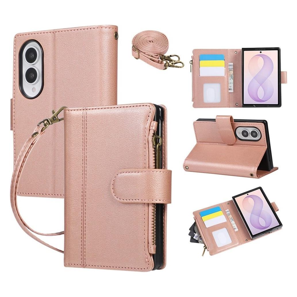 Cover-Discount Galaxy Z Fold8 - Leder Etui Hülle mit Schultergurt & Handschlaufe (Samsung Galaxy Z Fold8) (77922061)
