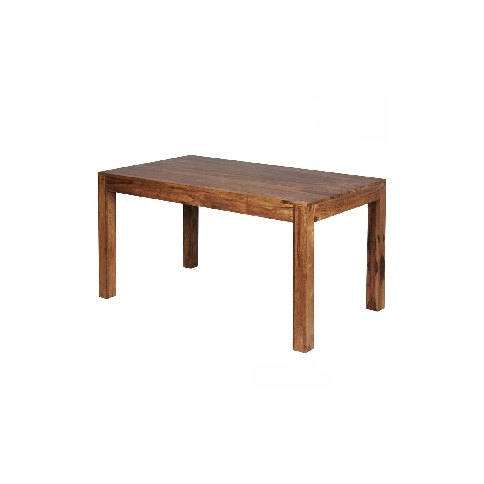 KADIMA DESIGN Massiver Sheesham Esstisch, 140x80 cm, modernes Design, stabile Standbeine, einfache Pflege, ideal für Esszimmer und Küche