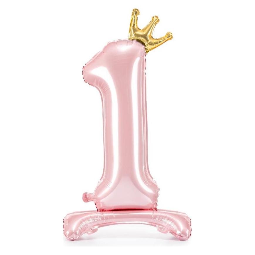 Partydeco Ballon Zahl 1 auf fuss - Rosa (1x) (512822)