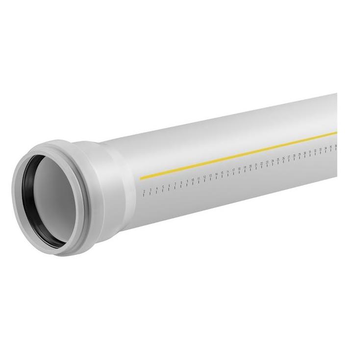 Magnaplast Skolan støjdaempende rør 58-2000mm med muffe (SOL-332060)
