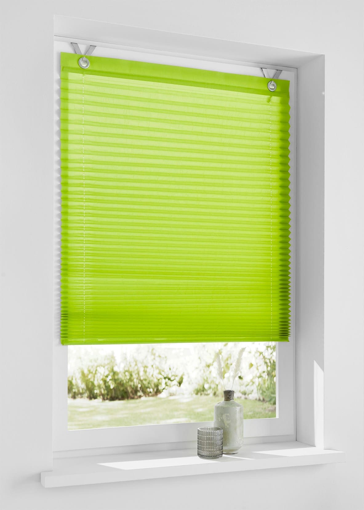 Plisseerollo HEINE HOME Gr. 7, grün, B:80cm H:210cm, Raffrollos