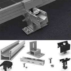 K2 Systems SingleRail Set SpliceFoot auf Ziegel Schrägdach für Bitumdächer für 3 Module