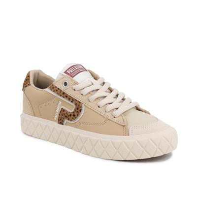 Sneaker PALLADIUM "PALLA ACE LO MIX LTH", Damen, Gr. 38, irish braun, milk, Leder, Schuhe Sneaker