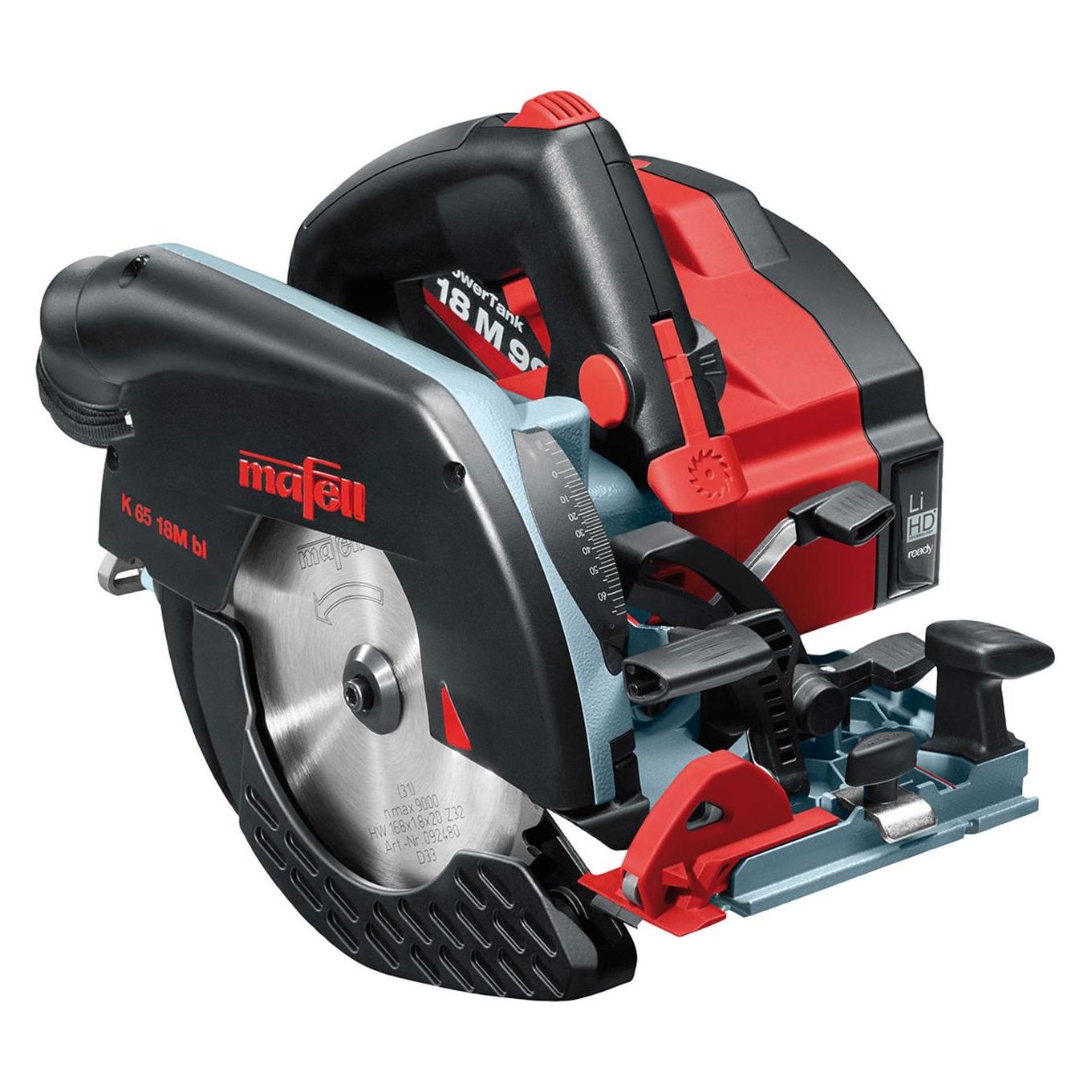 Mafell Akku-Handkreissäge K 65 18M bl im T-MAX 2 Akkus 18V/5,5Ah (91B701)