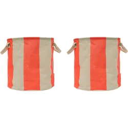 Kara M Aufbewahrungskörbe, rot-beige, 2 St.