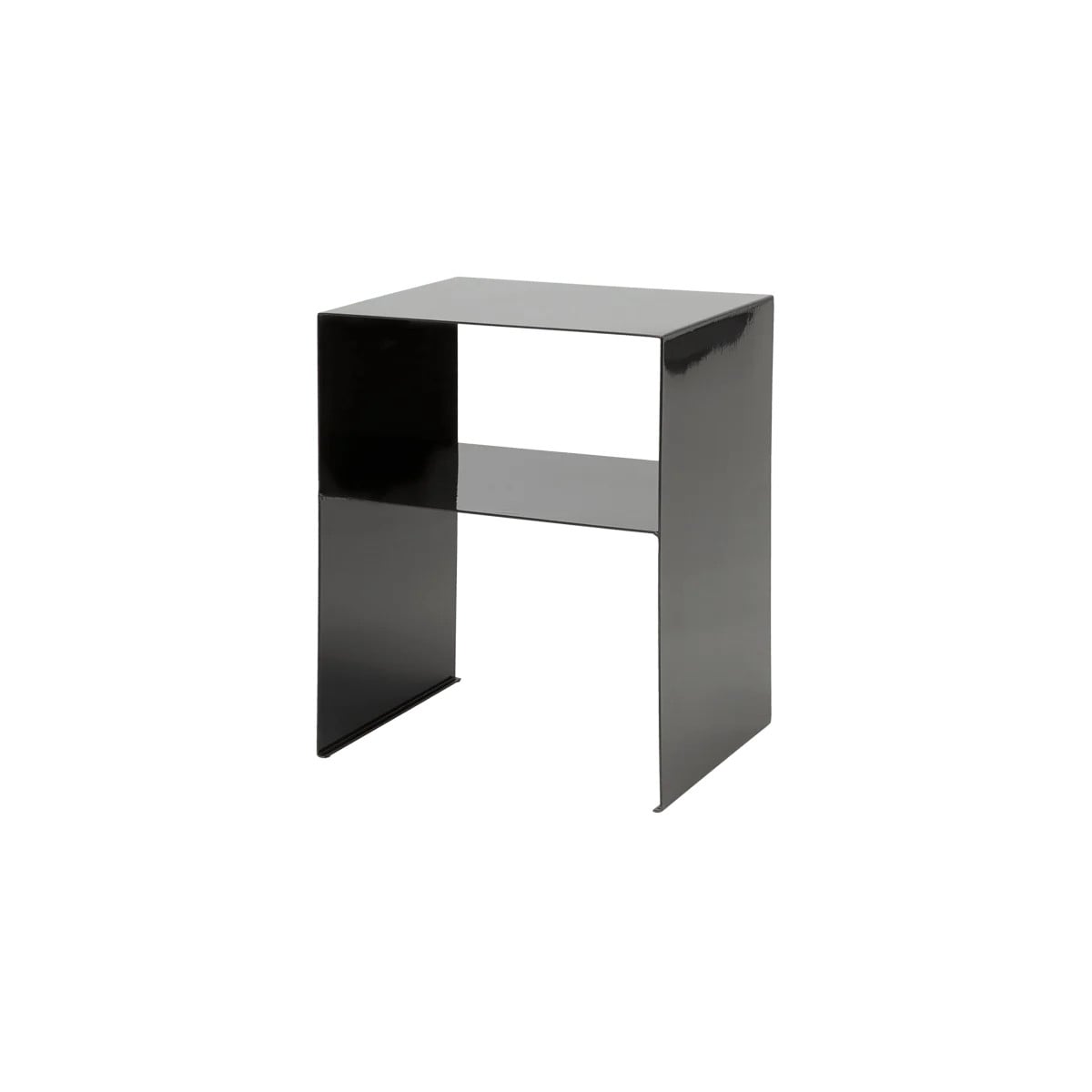 House Doctor Fari bijzettafel zwart metaal B: 32 cm, D: 50 cm, H: 32 cm