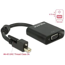 Delock Adapter mini DisplayPort 1.2 Stecker mit Schraube > VGA Buchse schwarz