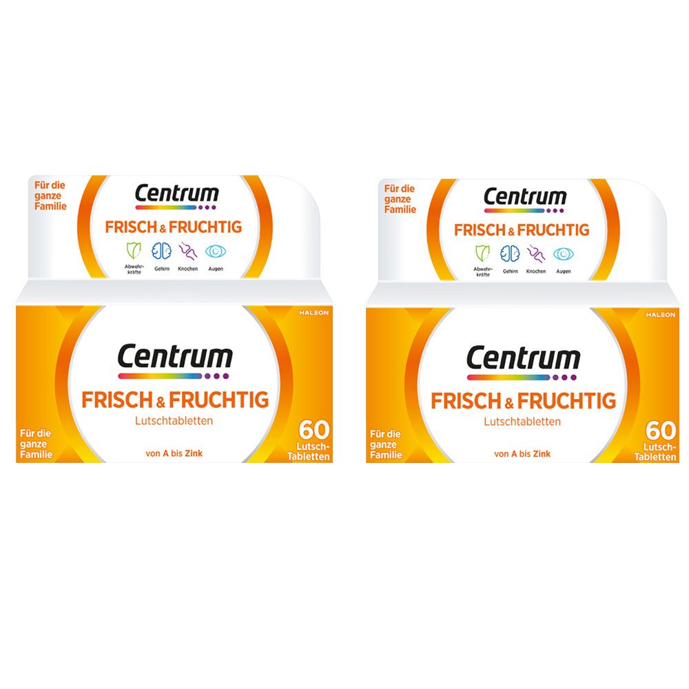 Centrum frisch & fruchtig Lutschtabletten Doppelpack 2x60 St