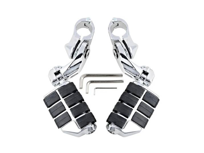 Repose-pieds réglable pour Harley Touring Road King, 1.25 pouces, chevilles d'autoroute courtes