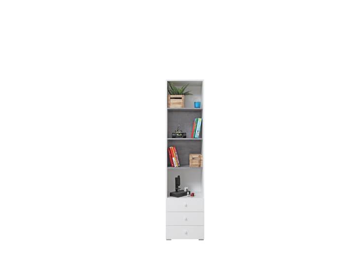 Regalschrank – SIGMA System 07 – Weiß / Grau