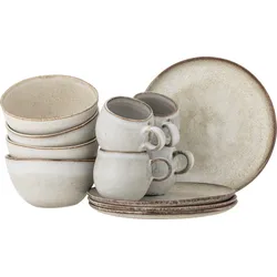 Sandrine Frühstücksset, 12-teilig, beige