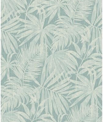 Chesapeake Sonny Light Blue Fronds Wallpaper