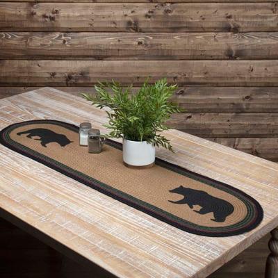 VHC Brands Wyatt Bear Stenciled Jute Runner