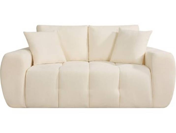Gerades Stoffsofa im Bubble-Stil Léonie – 2-Sitzer – Beige
