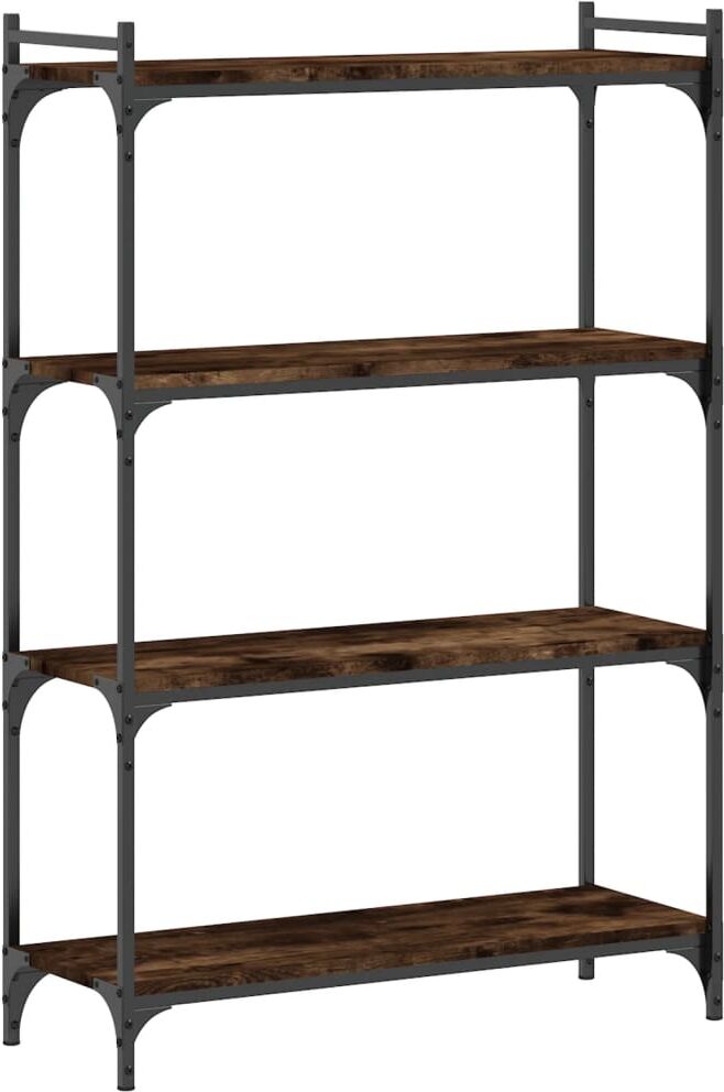 vidaXL Bibliothèque 4 niveaux chêne fumé 80x30x120cm bois d'ingénierie