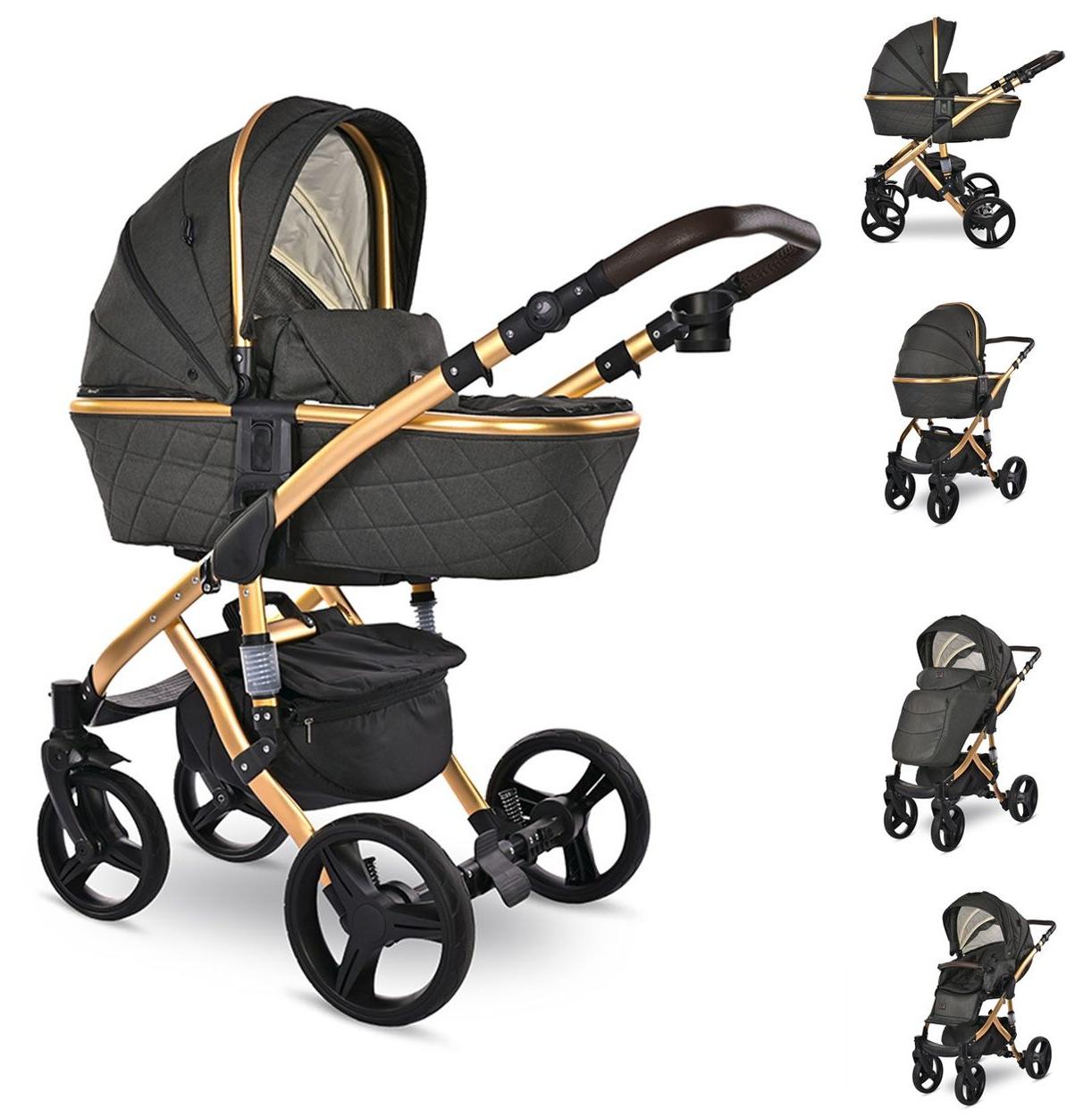 Lorelli Kinderwagen Rimini Premium Sportsitz Tragewanne Moskitonetz verstellbar