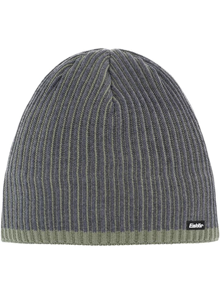 Eisbär Mütze "Alex" in Grau/ Grün - onesize