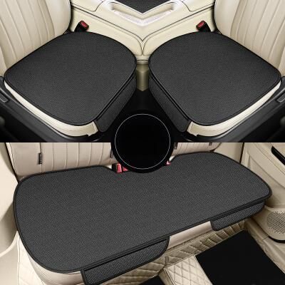 Modern Home Fixes Summer Cool Car Seat Cover, Cool Breathable Fabric Cushion For Front And Rear Seats black Three piece