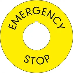 Schild I Not-Halt-Schild mit Nase, englisch, Kunststoff, Ø75mm/22,5mm