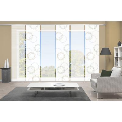 Schiebegardine VISION S "AINUR 6er SET" Gr. 1, grau (stein), B:60cm H:260cm, Polyester, Gardinen, Schiebevorhang Digidruck 6er Set AINUR