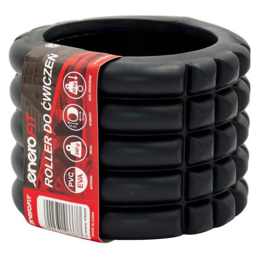Enero Fit Wałek Roller Do ćwiczeń Czarny 14x10cm (10 cm) (62394005)