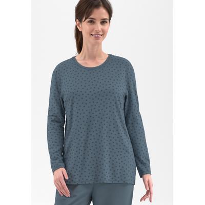 Pyjama GÖTZBURG, Damen, Gr. 40, blau (grün, mittel, punkte), Interlock, Obermaterial: 100% Baumwolle, Homewear-Sets Pyjama