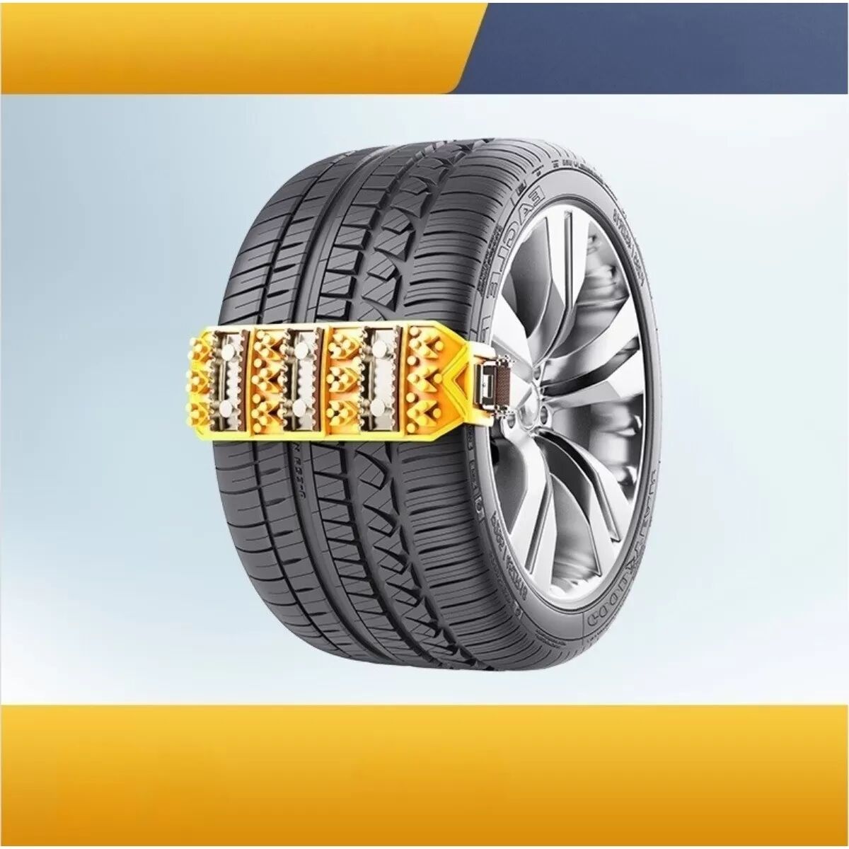INF Verdickte Sehnen-Schneeketten für Autos & SUVs - Verbesserter Grip Gelb