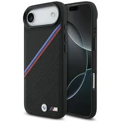 BMW M Tricolor Metal Logo MagSafe - Hülle für iPhone Air (schwarz)