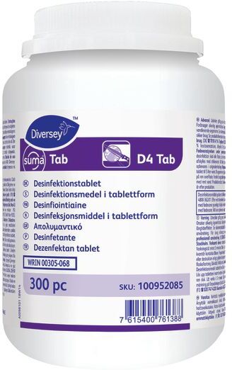 DIVERSEY Ytdesinfektion TAB D4 300/fp
