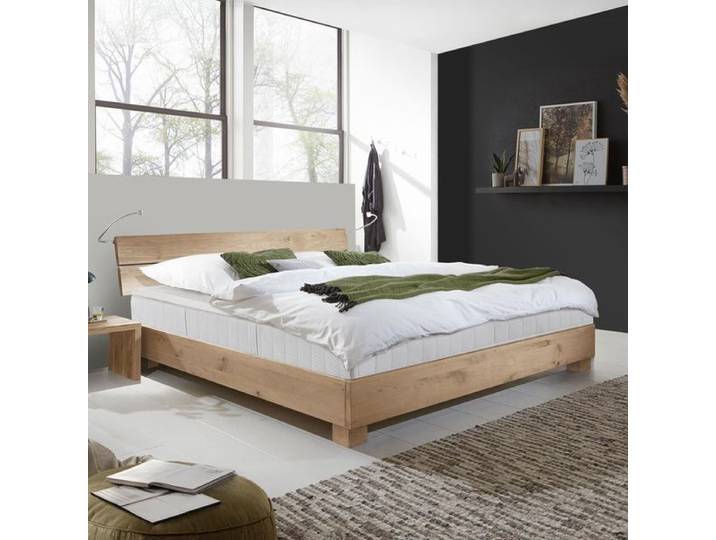 Boxspringbett Mexiana Wildeiche Massivholz 140x200cm TTF-Box Härtegrad: H3 rustikal