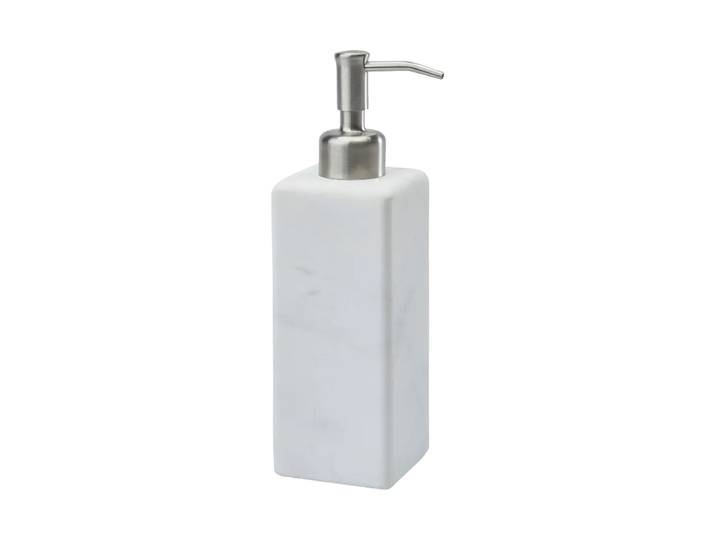 Design Seifenspender „Hammam“ aus Marmor, Weiss Weiss, Silber Aquanova