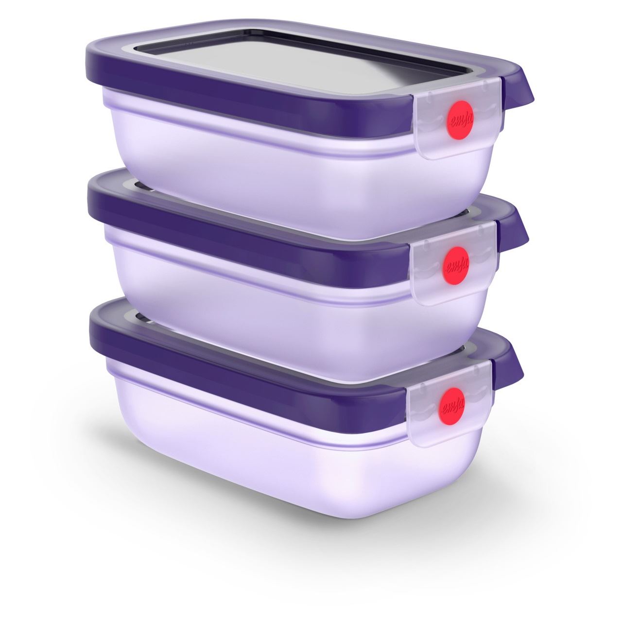 emsa Frischhaltedosen-Set ONECLICK violett 0,5 l, 3 St.