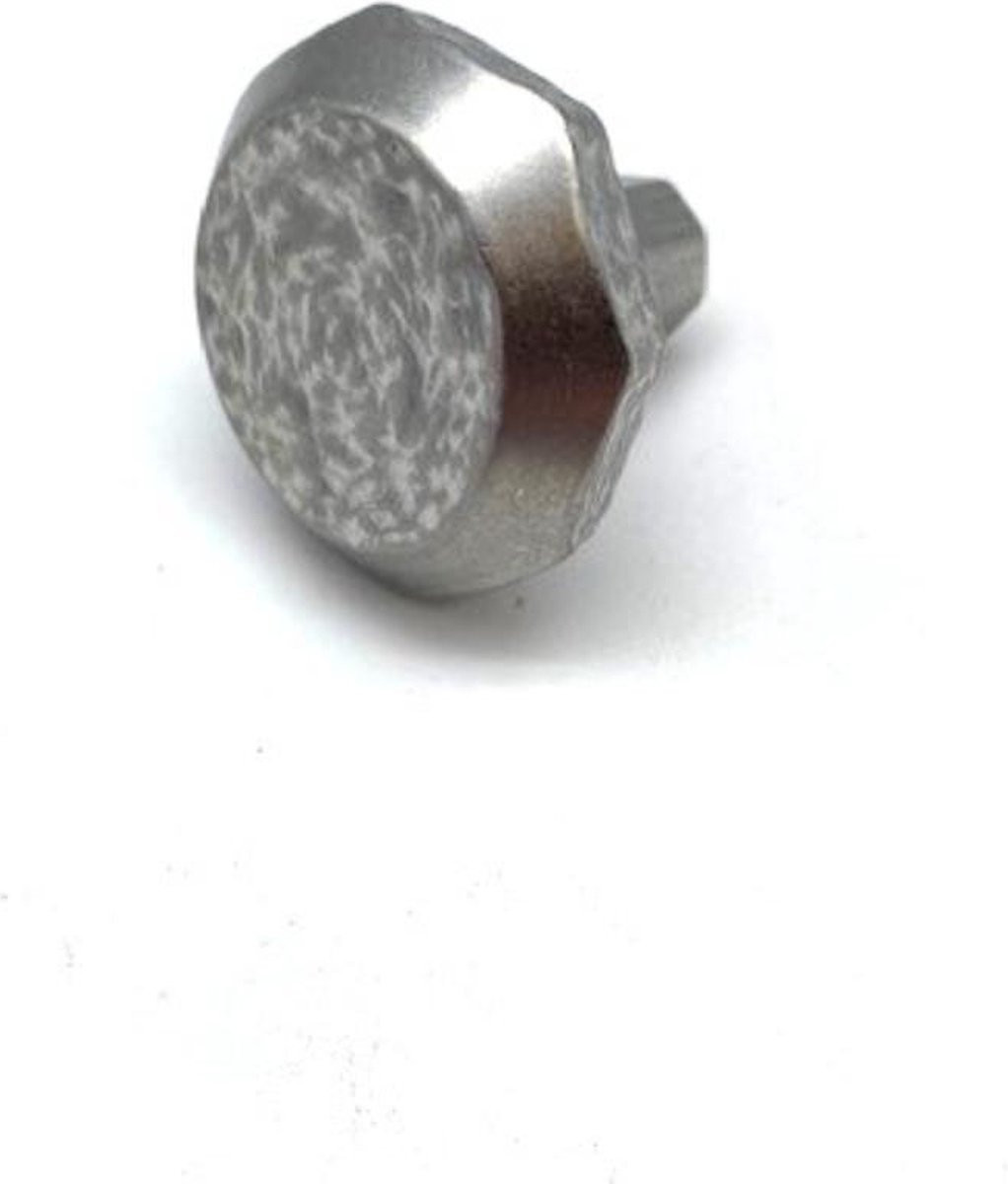 Giusti Knop Zilver Vintage 8-hoekig 30mm