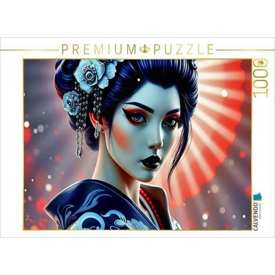 CALVENDO Puzzle Ein Motiv aus dem Kalender Dunkle Eleganz der Geishas | 1000 Teile Lege-Größe 64x48cm Foto-Puzzle für glückliche Stunden
