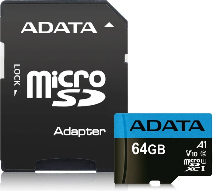 ADATA Premier microSDXC 64 GB UHS-I A1 Klasse 10 + SD-Adapter
