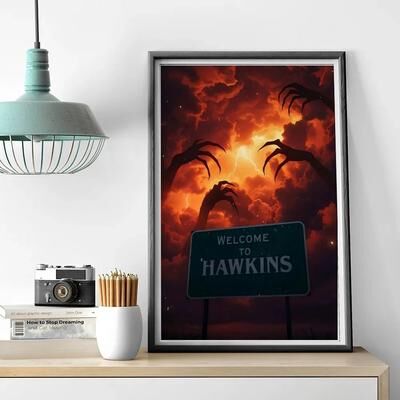 Uplift Treasures Stranger Things Canvas Wall Poster f 19.69 27.56 In