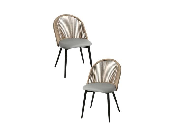 2er Set Misal Stühle - Gris dunkel