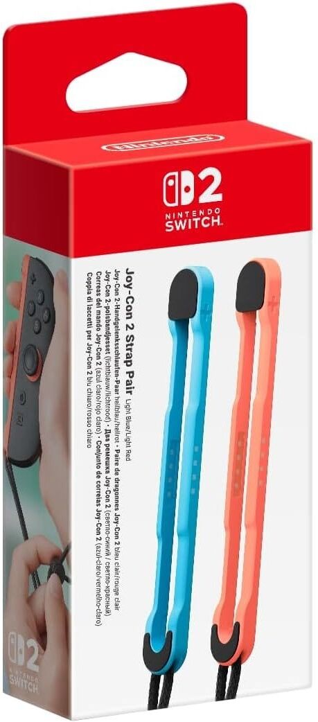 Nintendo Joy-Con 2 Strap Pair for Nintendo Switch 2, Light Blue and Light Red