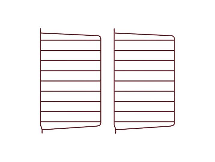 String Panneau mural String Bordeaux, 50x30 cm, Lot de 2