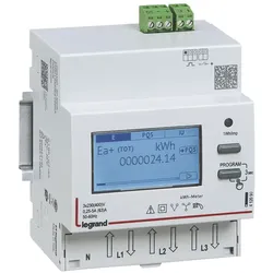 Legrand 412090 Energiezähler EMDX3, 63 A, 3-phasig, Direktanschluss, Impulsausgang, 4TE