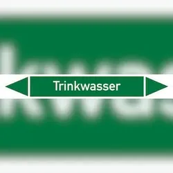 Rohrleitungskennzeichen Trinkwasser - 100x15 mm Folie selbstklebend