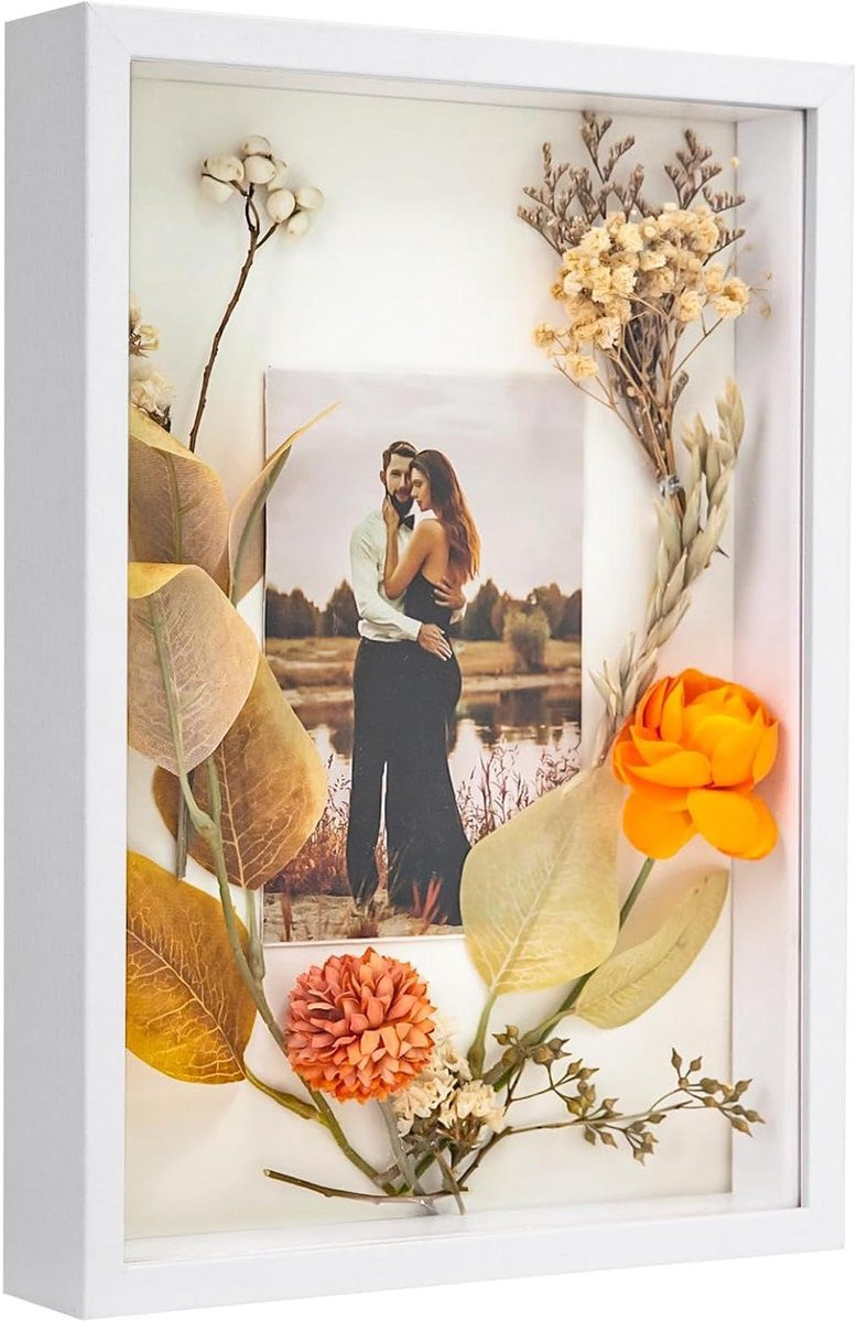 Diepe Fotolijst Schaduwbox voor 3D Objecten A4 Formaat Wit
